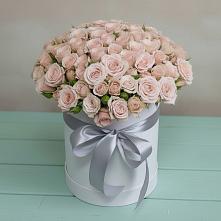 Цветочная композиция из Розы в шляпной коробке в Александровке Воронежской области