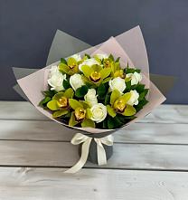 Букет цветов из:  Орхидеи и Розы #REPLACE_PRED# Александровке Воронежской области