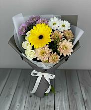 Букет цветов из:  Розы, Герберы и Хризантемы #REPLACE_PRED# Александровке Воронежской области