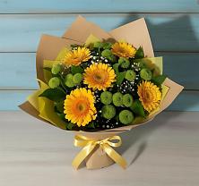 Букет цветов из:  Герберы и Хризантемы #REPLACE_PRED# Александровке Воронежской области