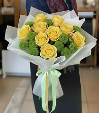 Букет цветов из:  Хризантемы и Розы #REPLACE_PRED# Александровке Воронежской области