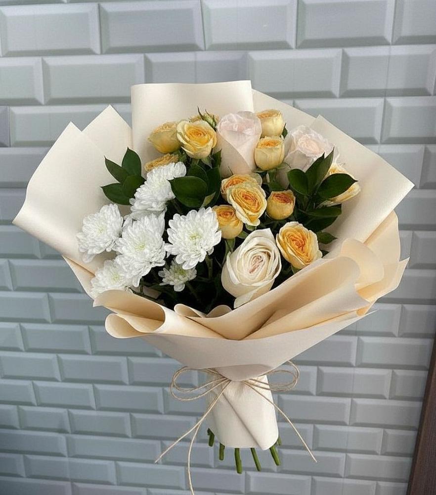 Букет цветов из: Розы и Хризантемы в Александровке Воронежской области