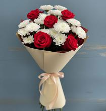 Букет цветов из:  Розы и Хризантемы в Александровке Воронежской области