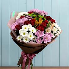 Букет цветов из:  Розы, Хризантемы и Альстромерии #REPLACE_PRED# Александровке Воронежской области