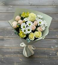 Букет цветов из:  Альстромерии, Розы и Хризантемы #REPLACE_PRED# Александровке Воронежской области