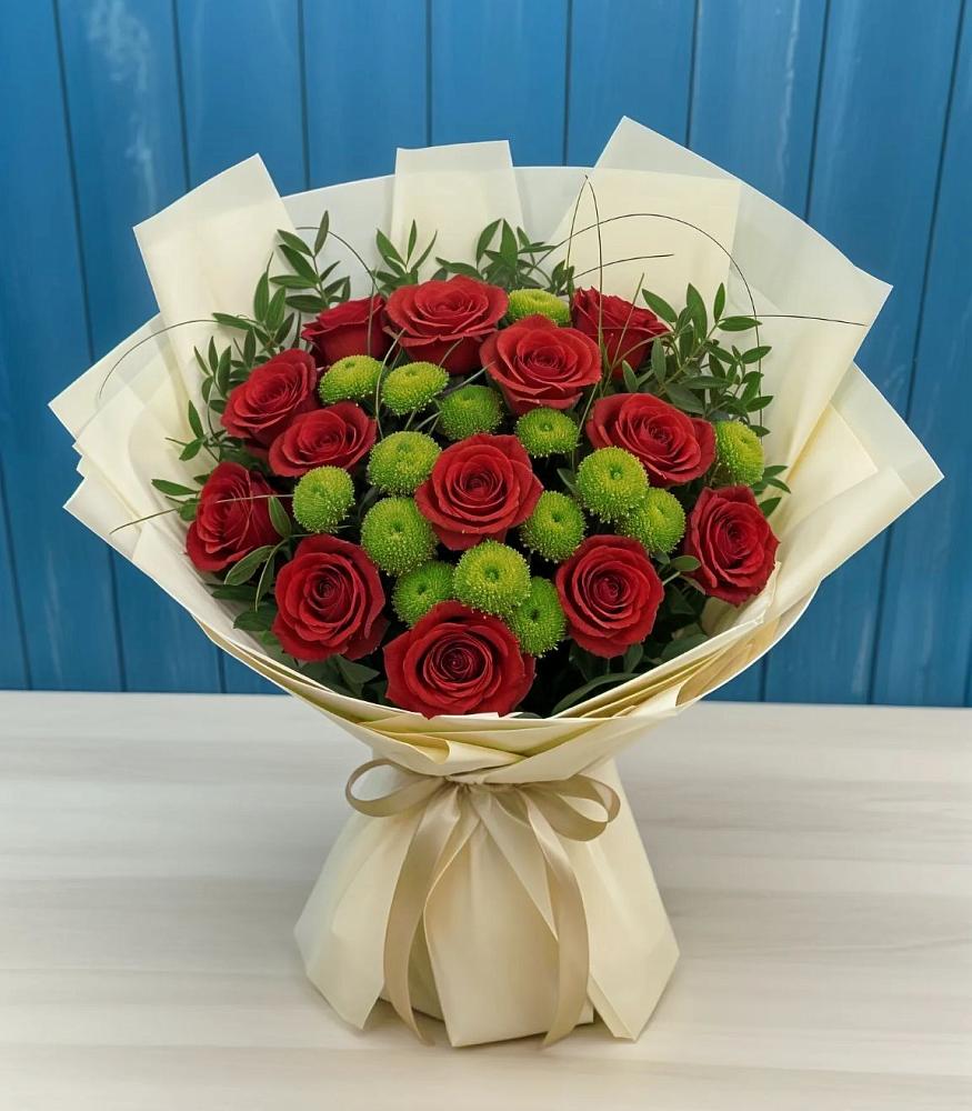 Букет цветов из: Розы и Хризантемы в Александровке Воронежской области