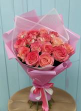 Букет 15 Розовых роз Равель в Александровке Воронежской области