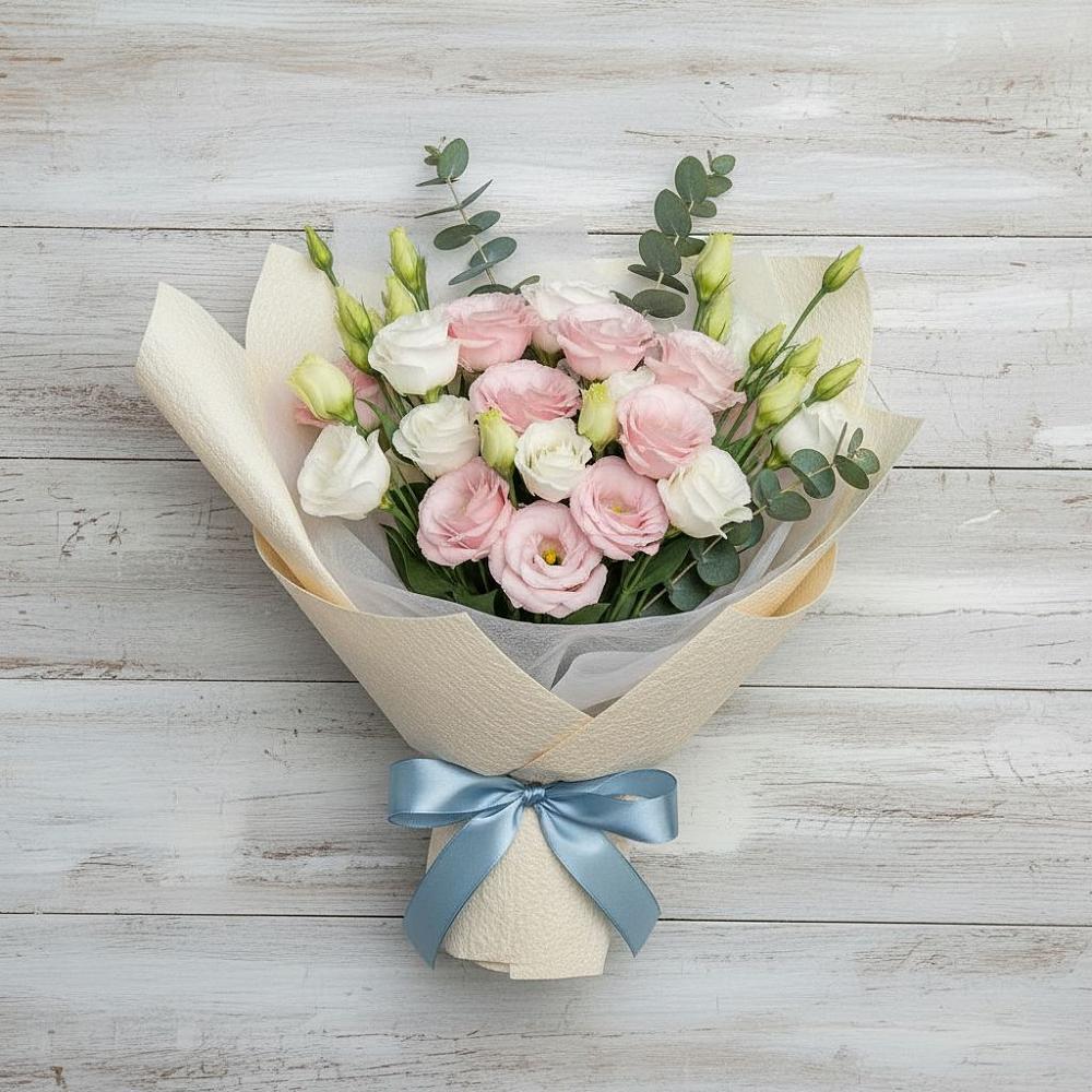 Букет цветов из: Лизиантусы в Александровке Воронежской области